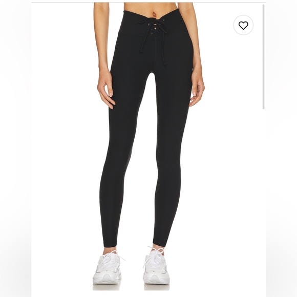 Revolve - Year Of Ours — Stretch Football Leggings in Black- lace up tie detail - Picture 4 of 14